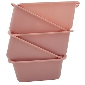 Medegen Wash Basin, Plastic, 7 Quart, Rectangle - Dusty Rose - 5 Count